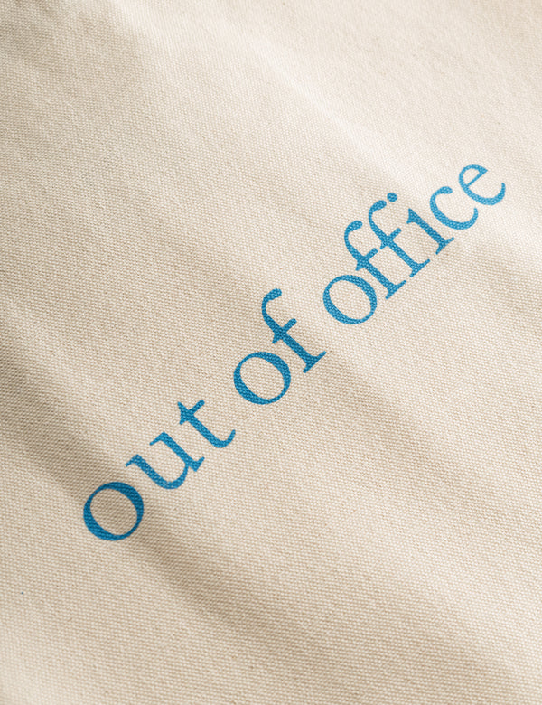 OFFICE TOTE - NATURAL/OCEAN BLUE